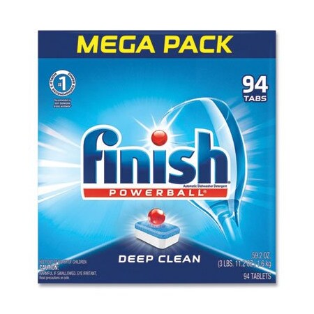 Reckitt Benckiser Dish Detergent, f/Auto Machines, Finish Powerball, MI, 94PK 97330